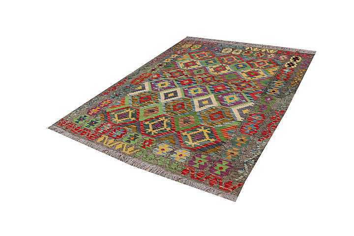 Multi Colored Kilim 5' x 6' 7 - No. 66748 - ALRUG Rug Store