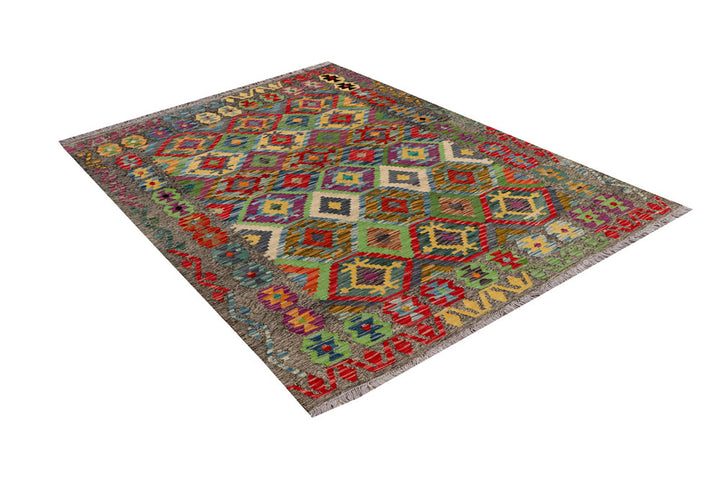 Multi Colored Kilim 5' x 6' 7 - No. 66748 - ALRUG Rug Store