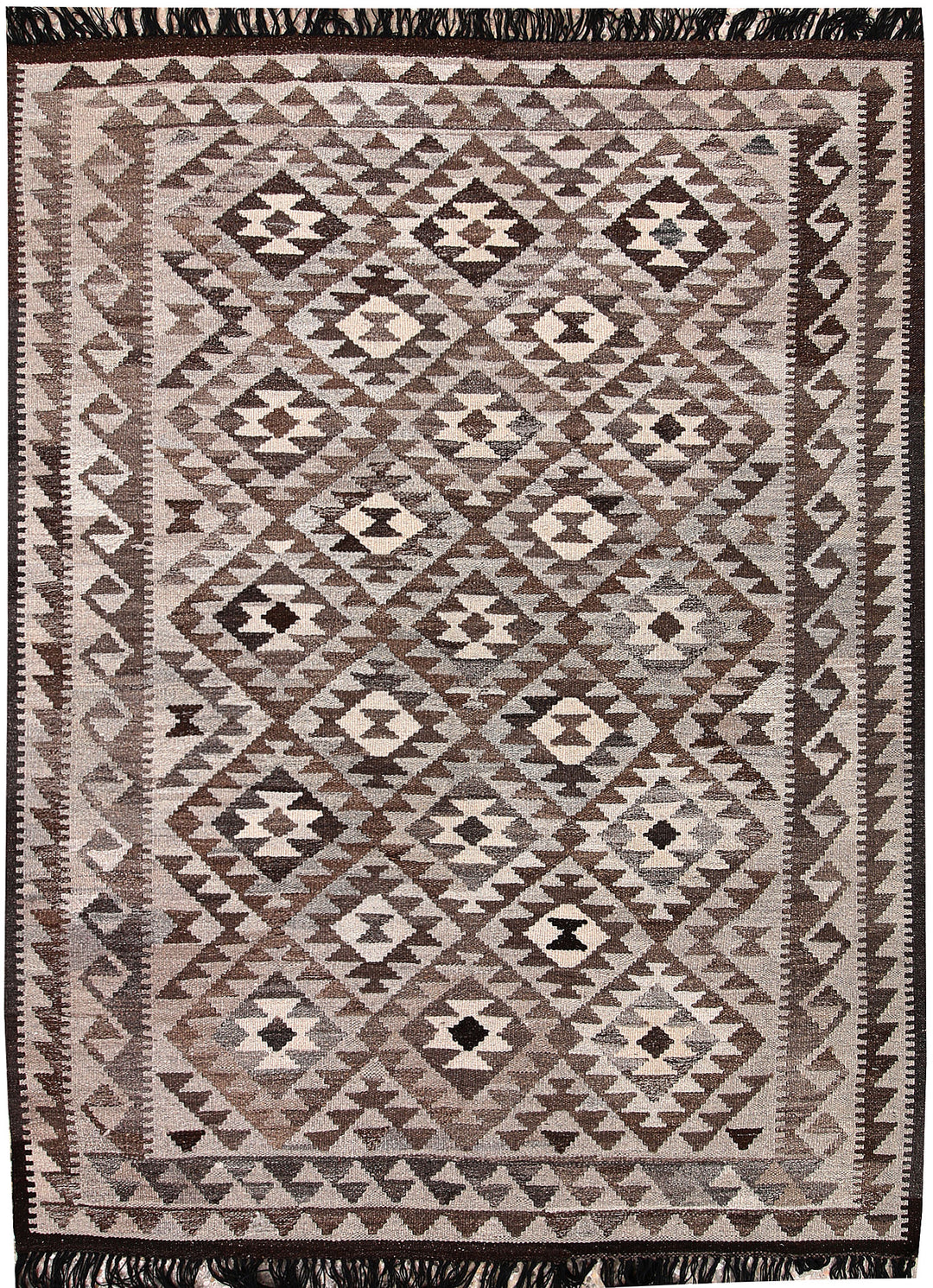 Multi Colored Kilim 4' 10 x 6' 5 - No. 66749 - ALRUG Rug Store