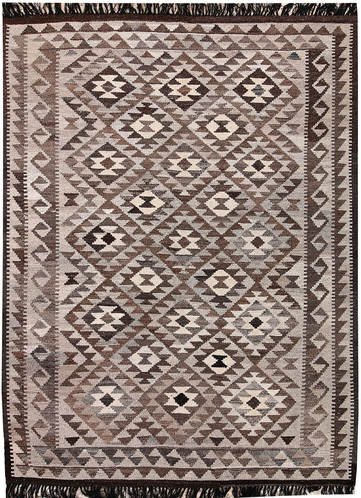 Multi Colored Kilim 4' 10 x 6' 5 - No. 66749 - ALRUG Rug Store