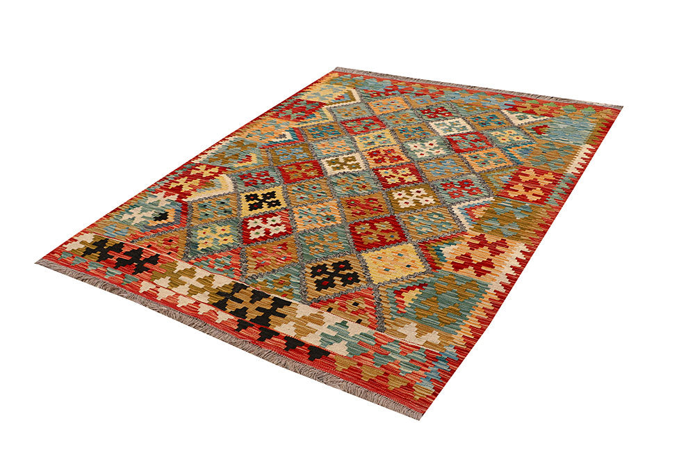 Multi Colored Kilim 4' 11 x 6' 4 - No. 66750 - ALRUG Rug Store