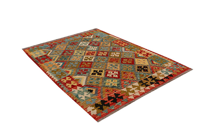 Multi Colored Kilim 4' 11 x 6' 4 - No. 66750 - ALRUG Rug Store