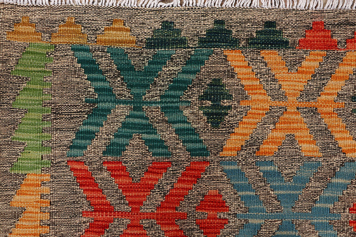 Multi Colored Kilim 5' 1 x 6' 6 - No. 66751 - ALRUG Rug Store