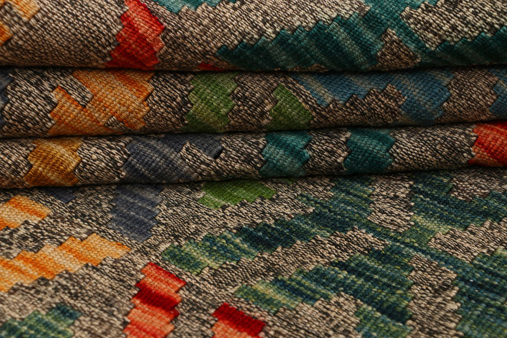 Multi Colored Kilim 5' 1 x 6' 6 - No. 66751 - ALRUG Rug Store