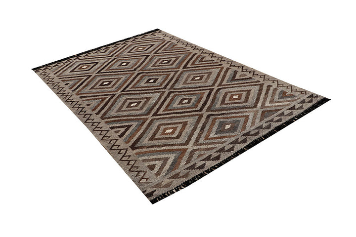 Multi Colored Kilim 4' 8 x 6' 6 - No. 66752 - ALRUG Rug Store