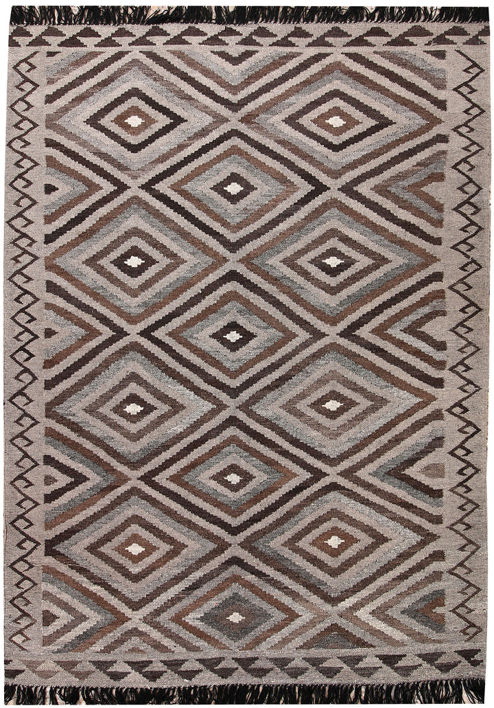 Multi Colored Kilim 4' 8 x 6' 6 - No. 66752 - ALRUG Rug Store