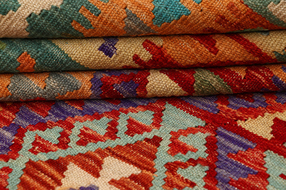 Multi Colored Kilim 4' 11 x 6' 6 - No. 66756 - ALRUG Rug Store