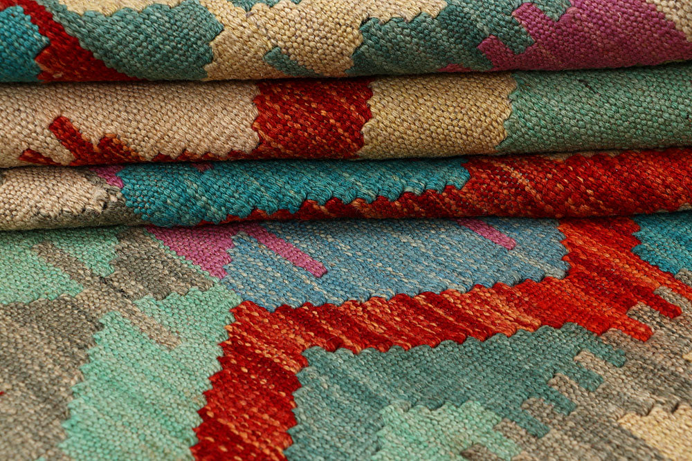 Multi Colored Kilim 4' 11 x 6' 6 - No. 66757 - ALRUG Rug Store