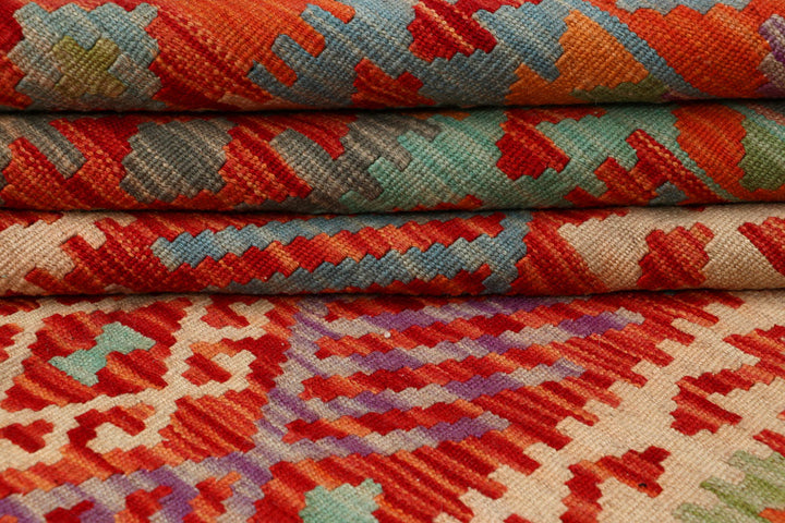 Multi Colored Kilim 4' 8 x 6' 3 - No. 66759 - ALRUG Rug Store