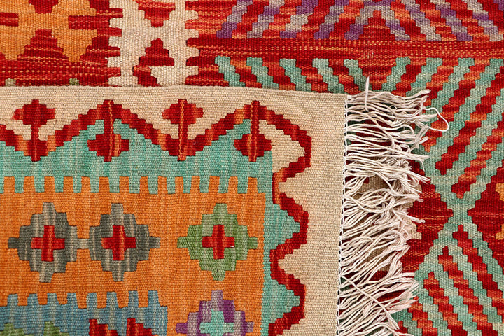 Multi Colored Kilim 4' 8 x 6' 3 - No. 66759 - ALRUG Rug Store