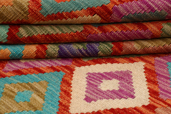 Multi Colored Kilim 4' 11 x 6' 5 - No. 66760 - ALRUG Rug Store