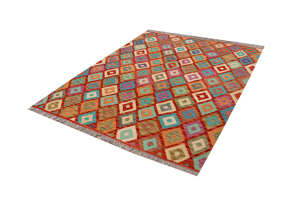 Multi Colored Kilim 4' 11 x 6' 5 - No. 66760 - ALRUG Rug Store