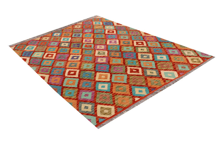 Multi Colored Kilim 4' 11 x 6' 5 - No. 66760 - ALRUG Rug Store