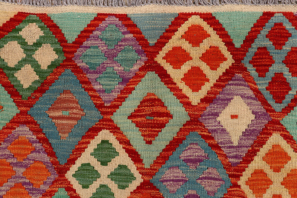 Multi Colored Kilim 5' x 6' 9 - No. 66761 - ALRUG Rug Store