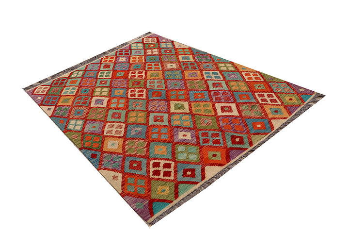 Multi Colored Kilim 5' x 6' 9 - No. 66761 - ALRUG Rug Store