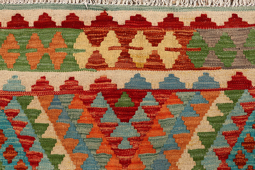 Multi Colored Kilim 4' 11 x 6' 5 - No. 66762 - ALRUG Rug Store