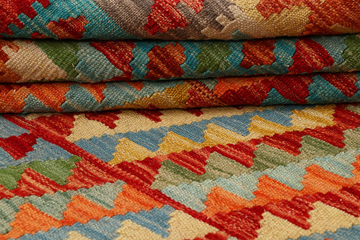 Multi Colored Kilim 4' 11 x 6' 5 - No. 66762 - ALRUG Rug Store