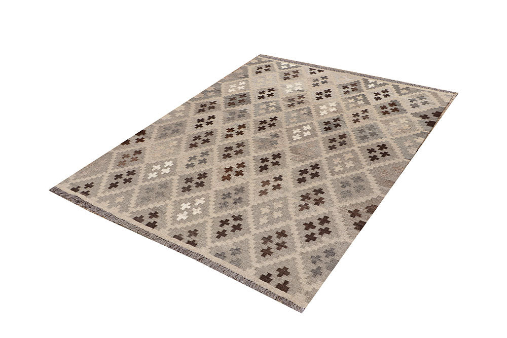 Multi Colored Kilim 4' 9 x 6' 3 - No. 66764 - ALRUG Rug Store