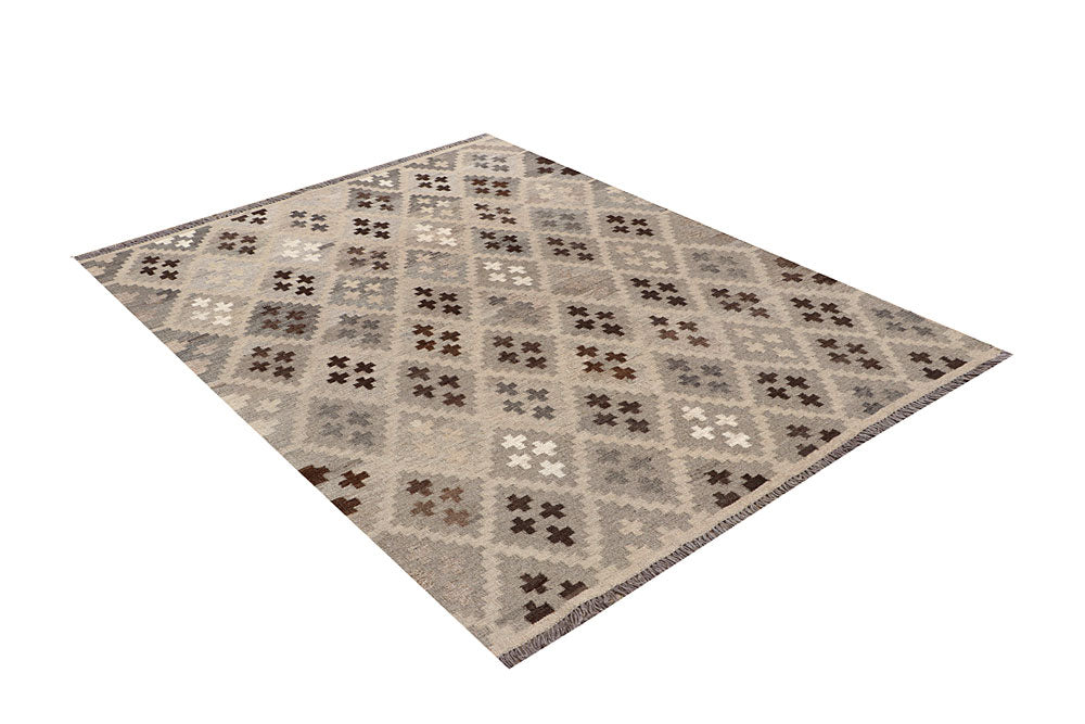 Multi Colored Kilim 4' 9 x 6' 3 - No. 66764 - ALRUG Rug Store