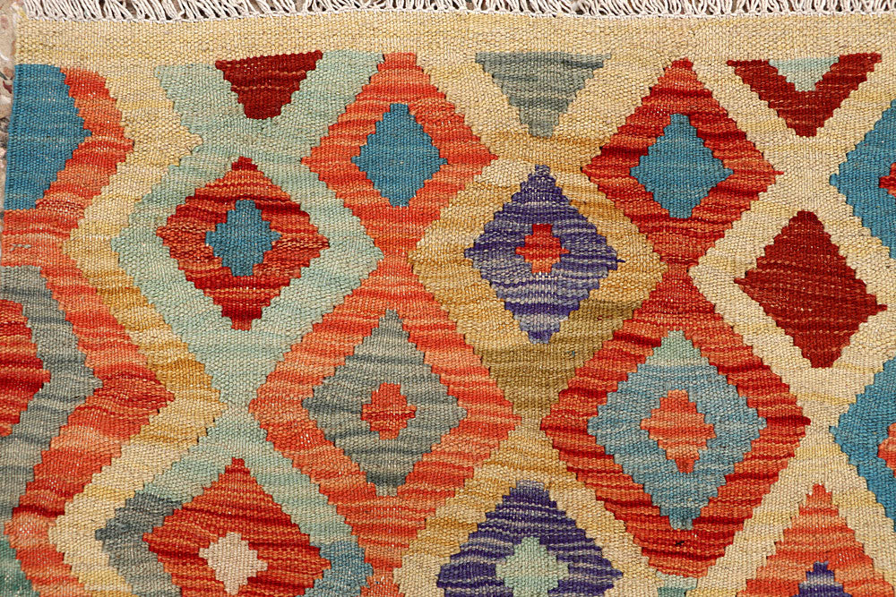 Multi Colored Kilim 4' 9 x 6' 3 - No. 66765 - ALRUG Rug Store