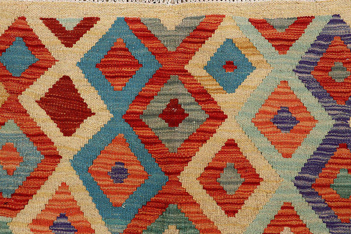 Multi Colored Kilim 4' 9 x 6' 3 - No. 66765 - ALRUG Rug Store