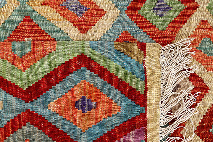 Multi Colored Kilim 4' 9 x 6' 3 - No. 66765 - ALRUG Rug Store
