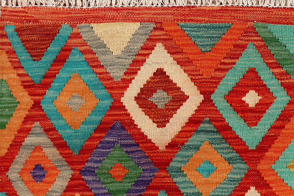 Multi Colored Kilim 4' 9 x 6' 4 - No. 66766 - ALRUG Rug Store