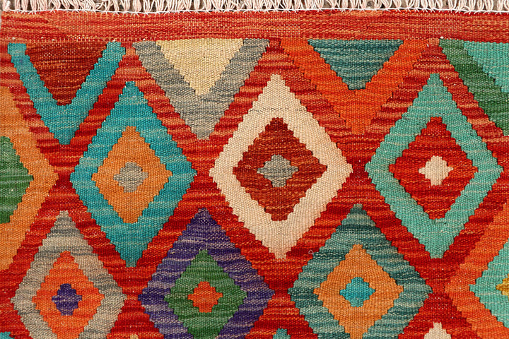 Multi Colored Kilim 4' 9 x 6' 4 - No. 66766 - ALRUG Rug Store