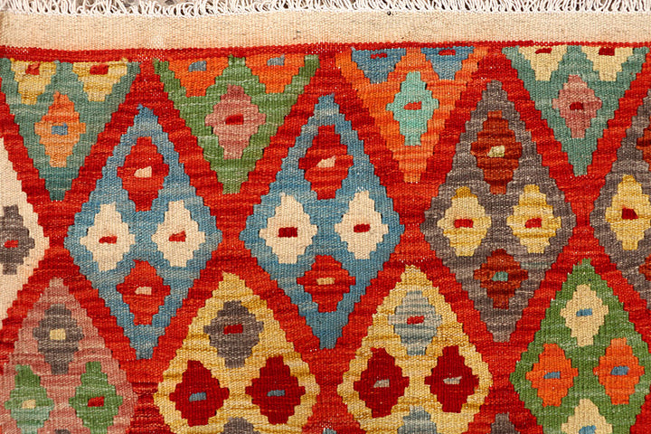 Multi Colored Kilim 5' 5 x 6' 4 - No. 66767 - ALRUG Rug Store