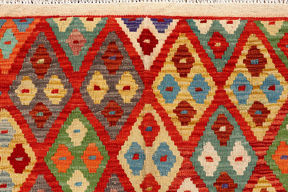 Multi Colored Kilim 5' 5 x 6' 4 - No. 66767 - ALRUG Rug Store