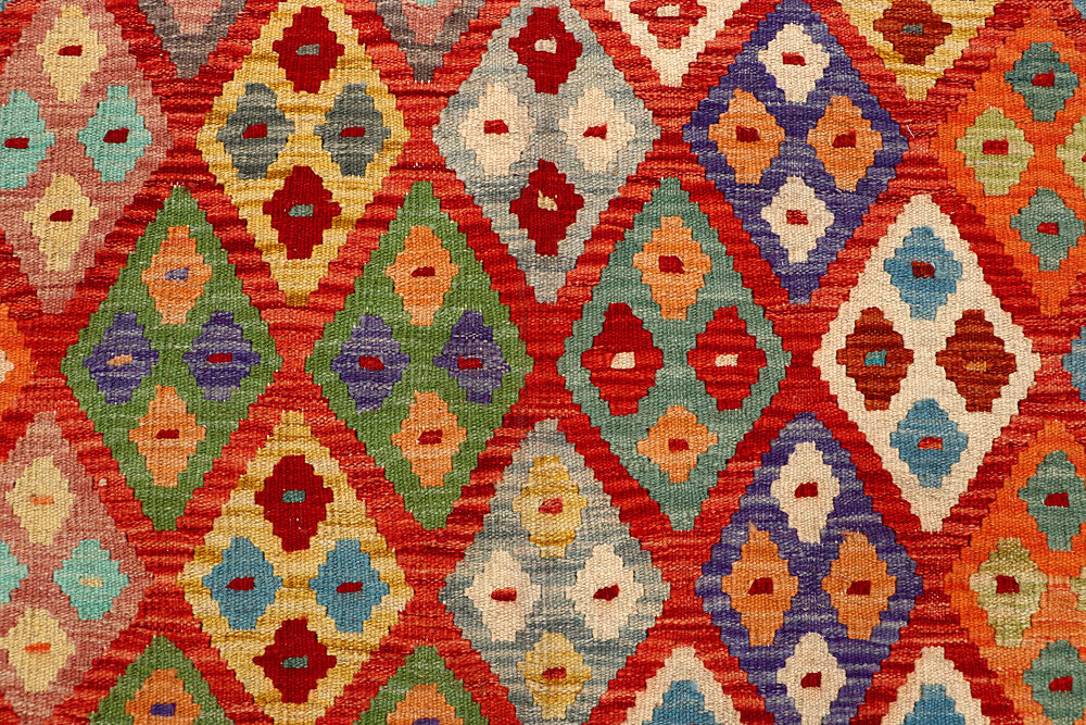Multi Colored Kilim 5' 5 x 6' 4 - No. 66767 - ALRUG Rug Store