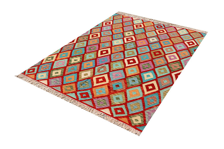 Multi Colored Kilim 4' 11 x 6' 4 - No. 66768 - ALRUG Rug Store