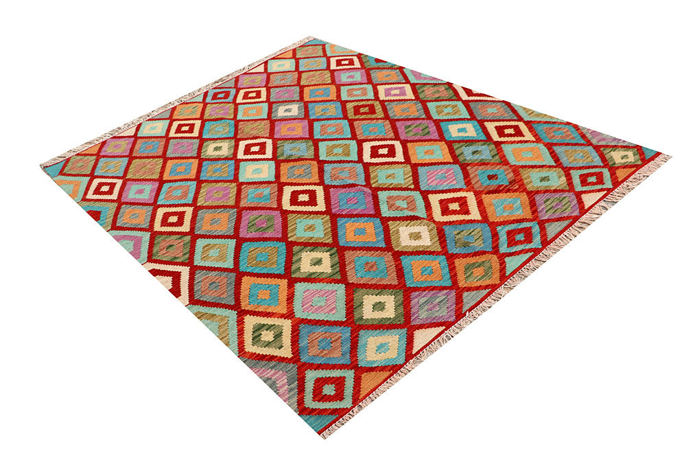 Multi Colored Kilim 4' 11 x 6' 4 - No. 66768 - ALRUG Rug Store