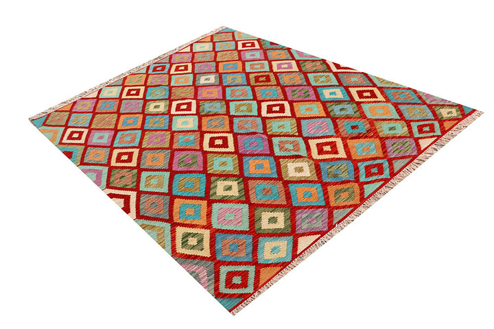 Multi Colored Kilim 4' 11 x 6' 4 - No. 66768 - ALRUG Rug Store