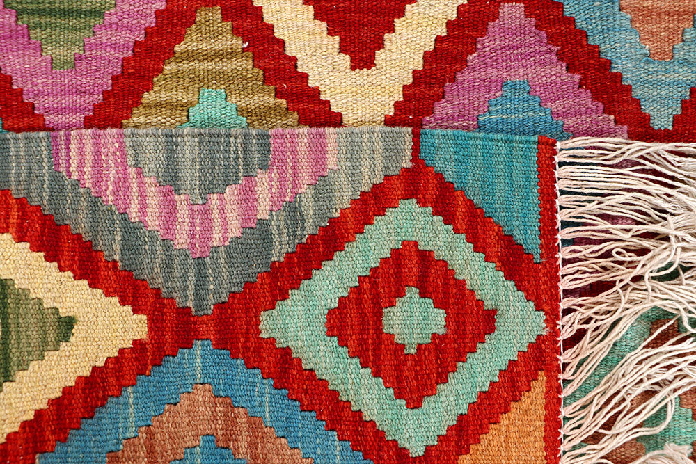 Multi Colored Kilim 4' 11 x 6' 4 - No. 66768 - ALRUG Rug Store