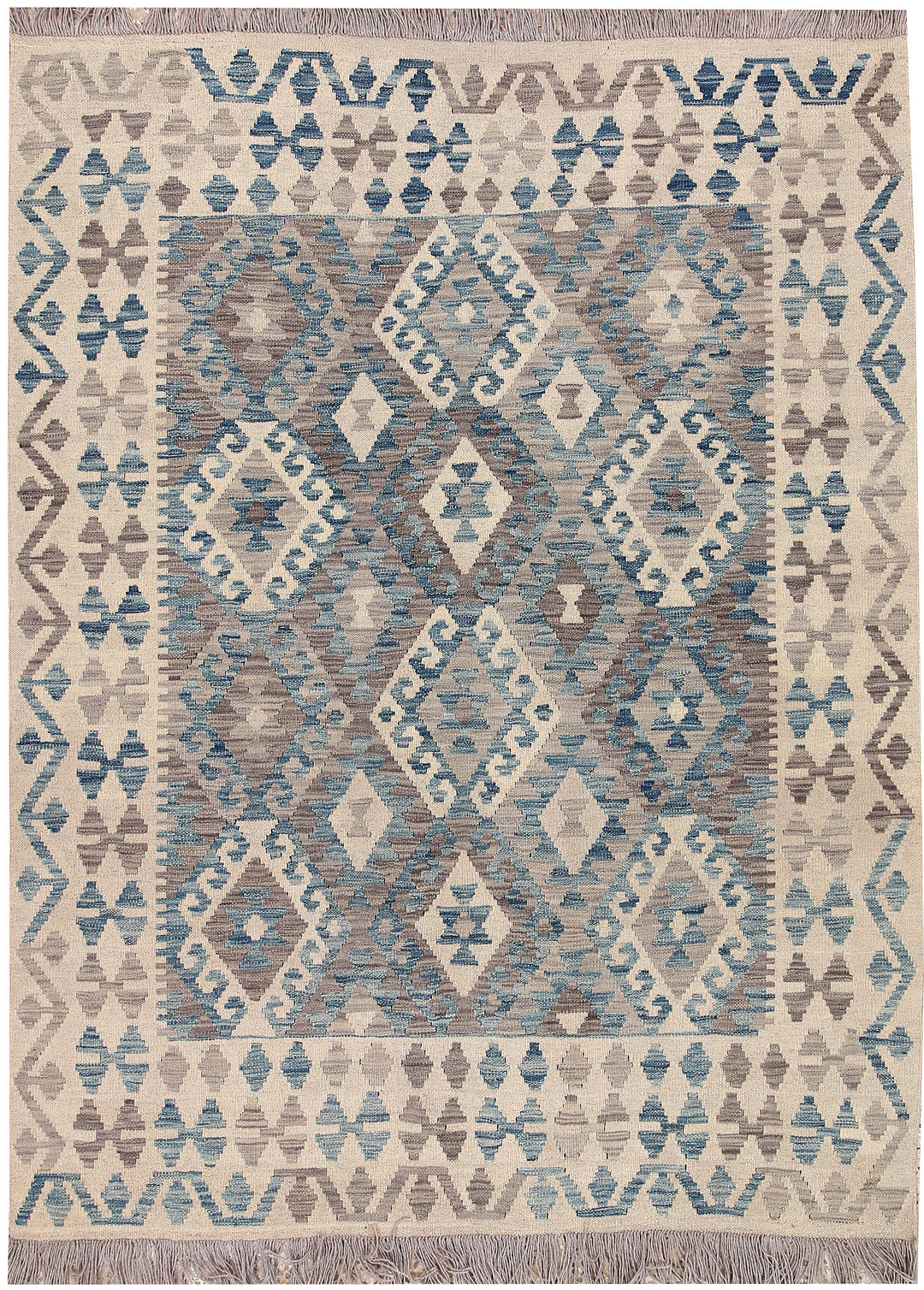 Multi Colored Kilim 5' x 6' 6 - No. 66769 - ALRUG Rug Store