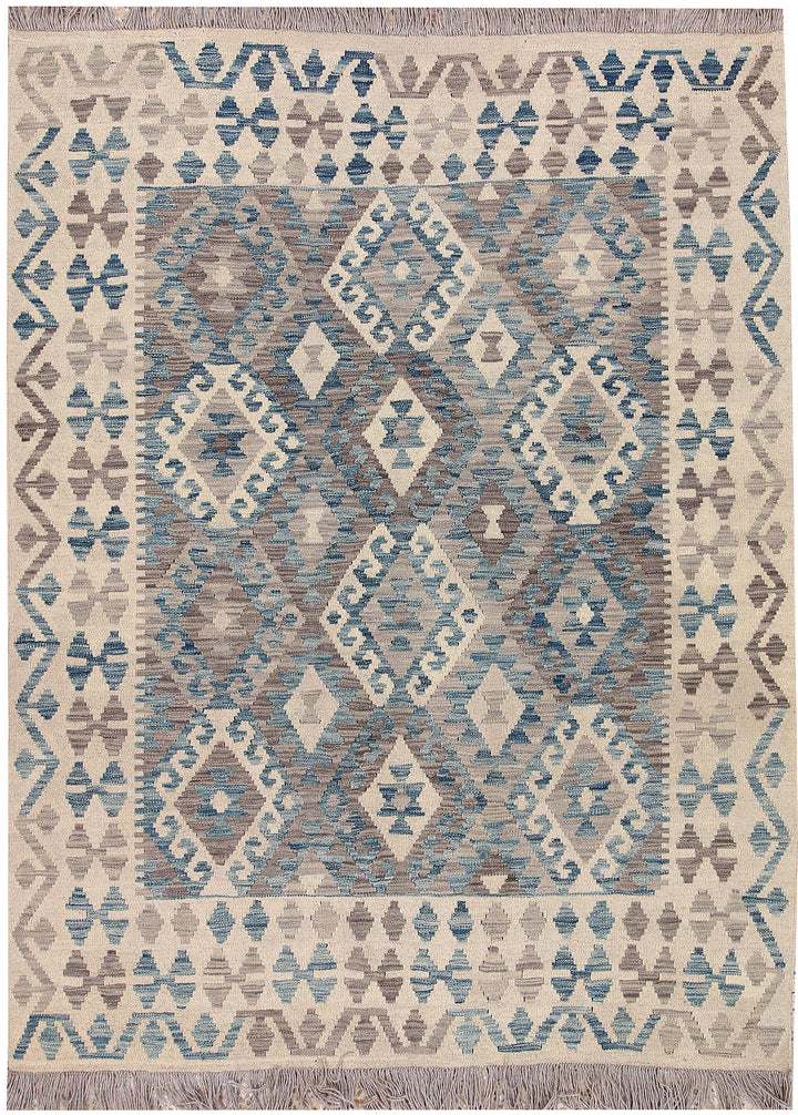 Multi Colored Kilim 5' x 6' 6 - No. 66769 - ALRUG Rug Store