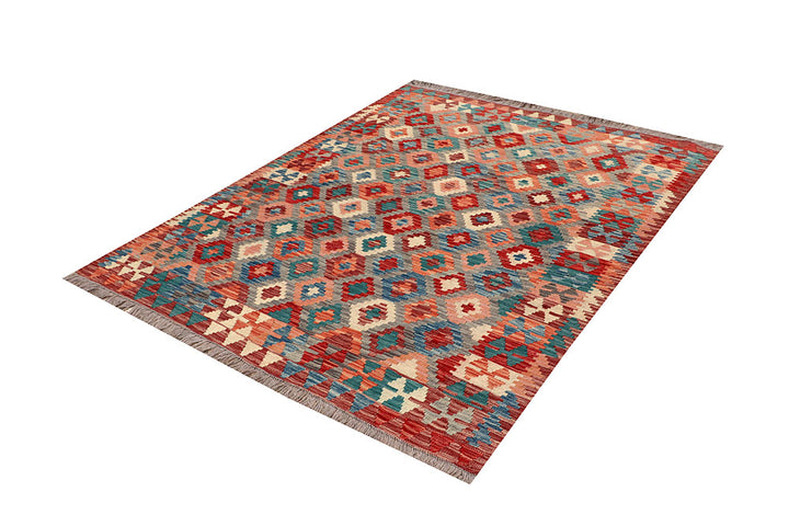 Multi Colored Kilim 5' x 6' 4 - No. 66770 - ALRUG Rug Store