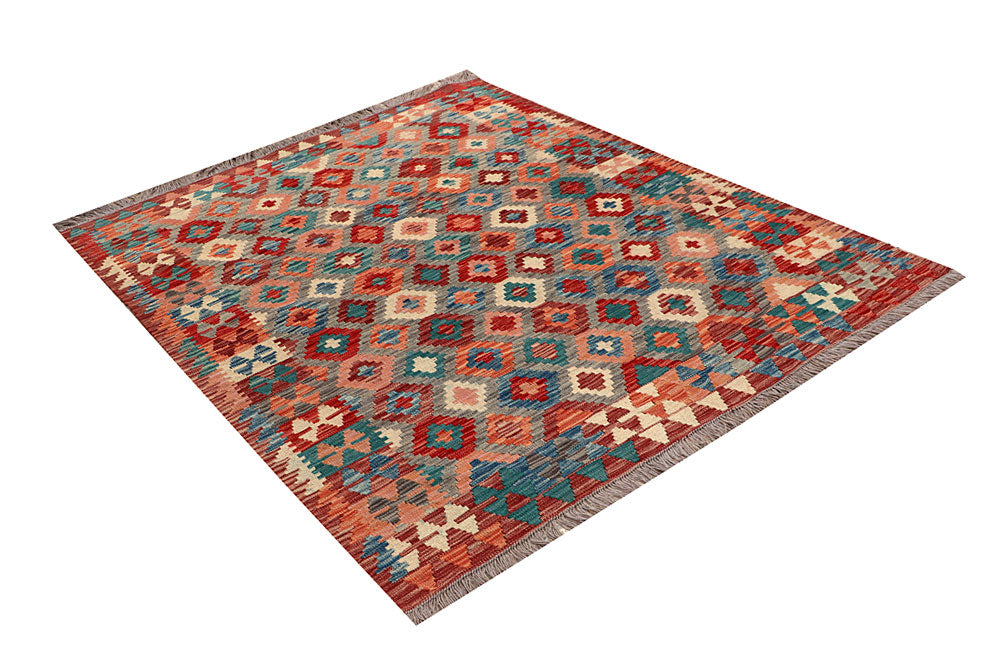 Multi Colored Kilim 5' x 6' 4 - No. 66770 - ALRUG Rug Store