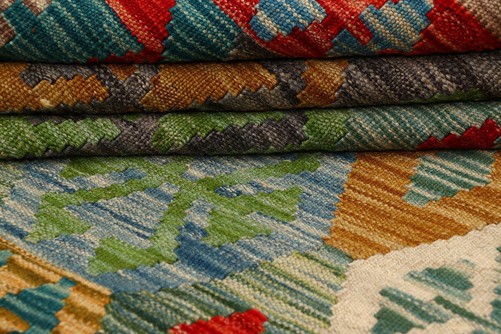 Multi Colored Kilim 5' x 6' 6 - No. 66771 - ALRUG Rug Store