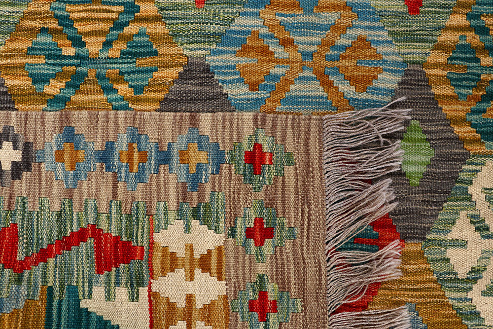 Multi Colored Kilim 5' x 6' 6 - No. 66771 - ALRUG Rug Store