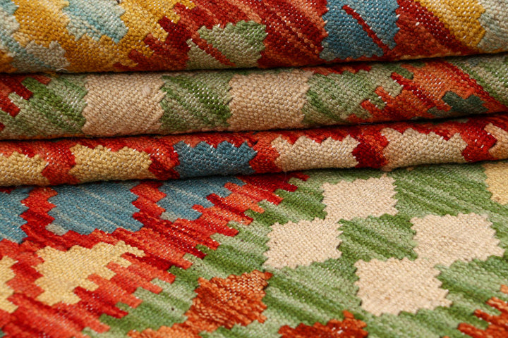Multi Colored Kilim 4' 7 x 6' 4 - No. 66772 - ALRUG Rug Store