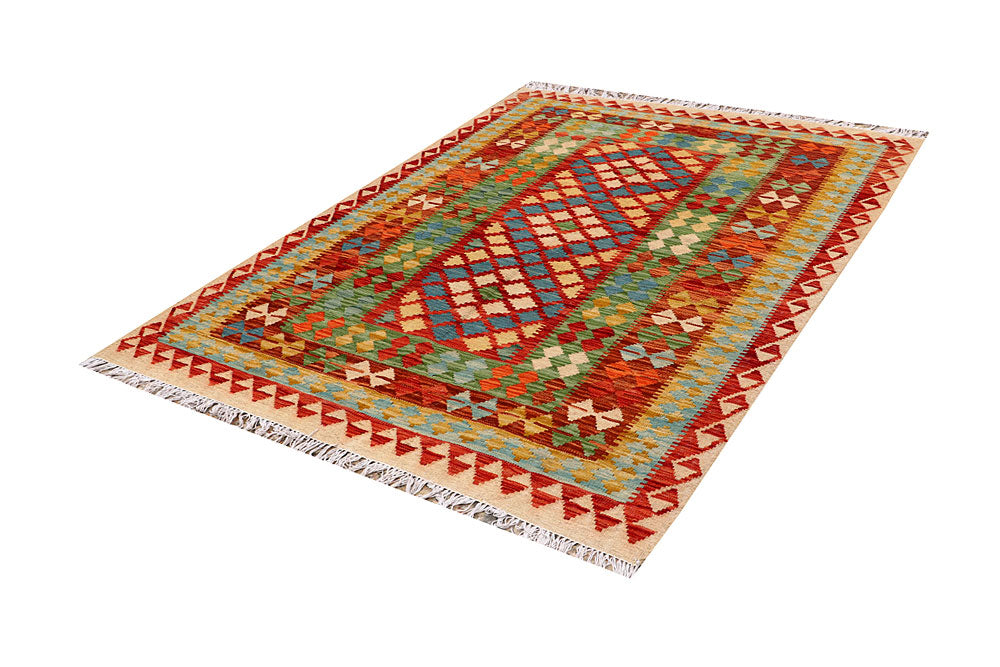 Multi Colored Kilim 4' 7 x 6' 4 - No. 66772 - ALRUG Rug Store
