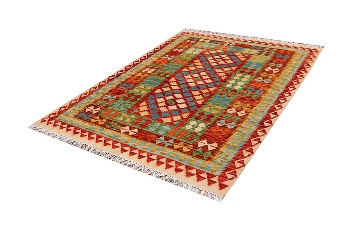 Multi Colored Kilim 4' 7 x 6' 4 - No. 66772 - ALRUG Rug Store