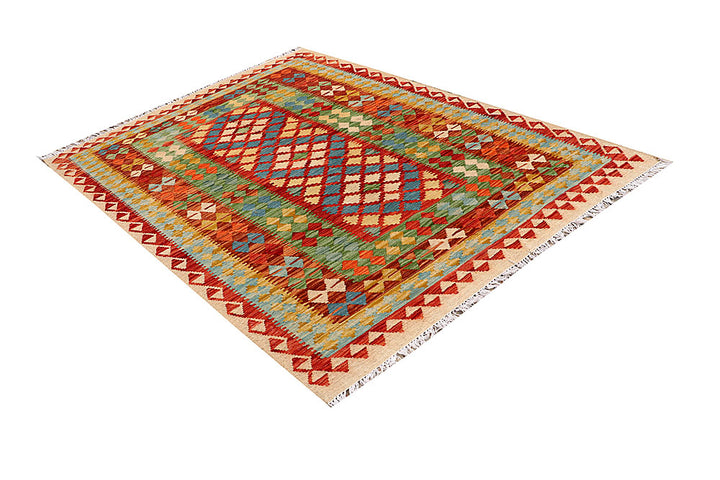 Multi Colored Kilim 4' 7 x 6' 4 - No. 66772 - ALRUG Rug Store