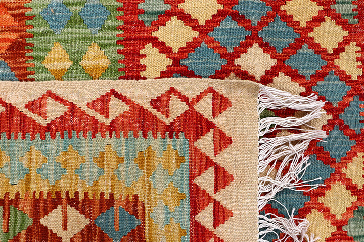 Multi Colored Kilim 4' 7 x 6' 4 - No. 66772 - ALRUG Rug Store