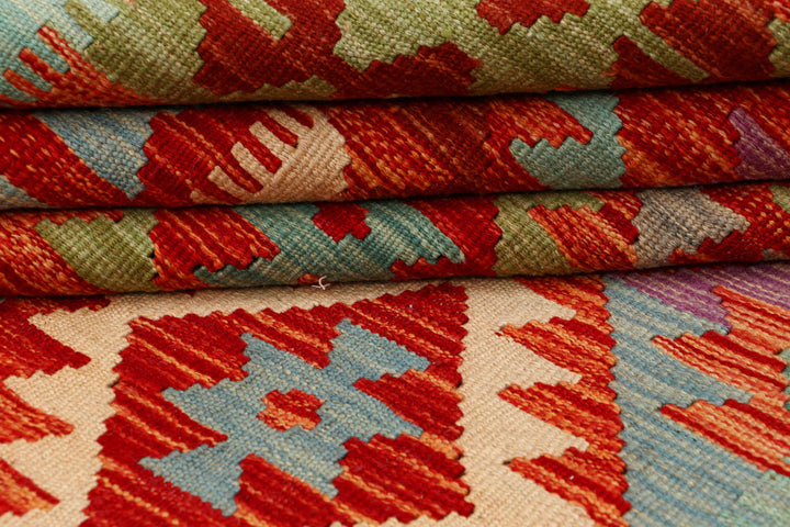 Multi Colored Kilim 4' 10 x 6' 6 - No. 66773 - ALRUG Rug Store