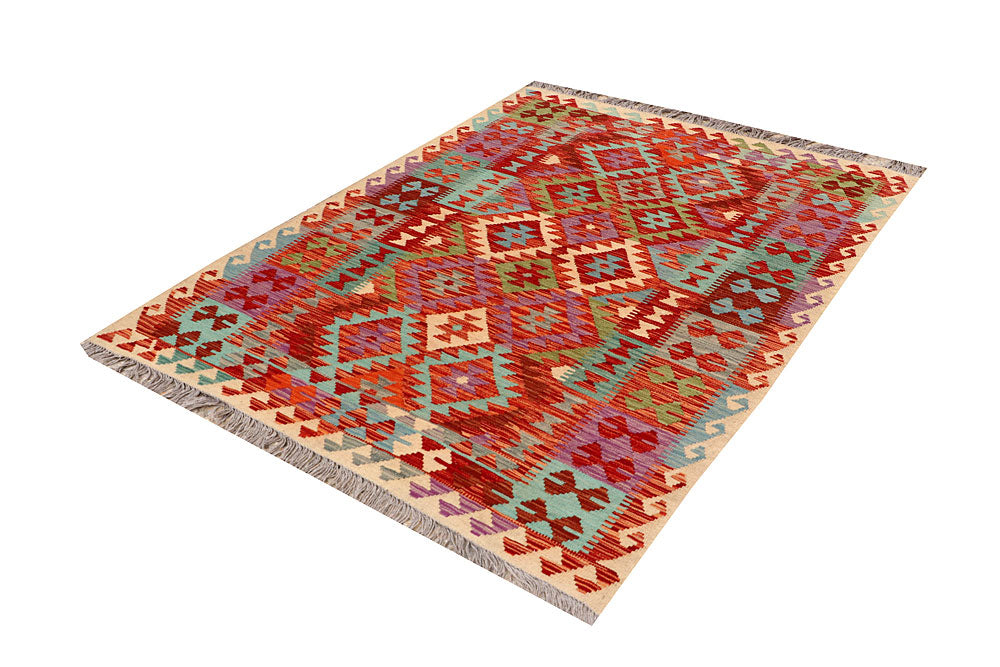Multi Colored Kilim 4' 10 x 6' 6 - No. 66773 - ALRUG Rug Store
