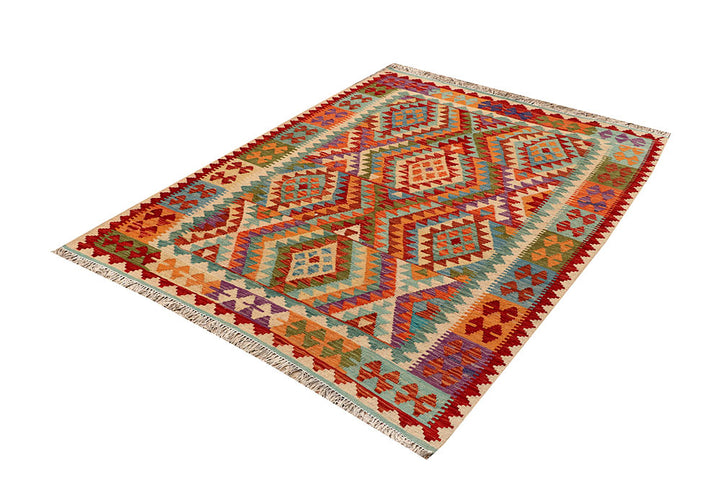 Multi Colored Kilim 4' 11 x 6' 4 - No. 66774 - ALRUG Rug Store