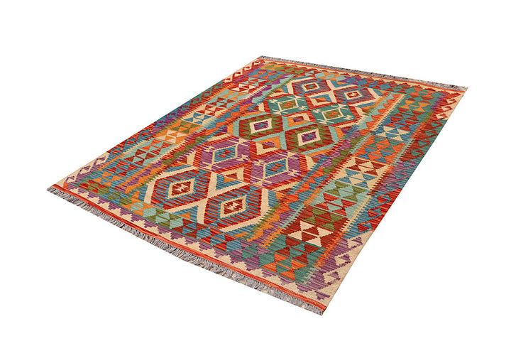 Multi Colored Kilim 4' 11 x 6' 5 - No. 66775 - ALRUG Rug Store